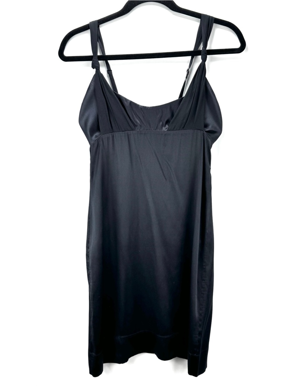 La Perla Vintage 90s Black Silk Chemise Slip Dress